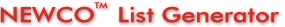 NEWCO List Generator
